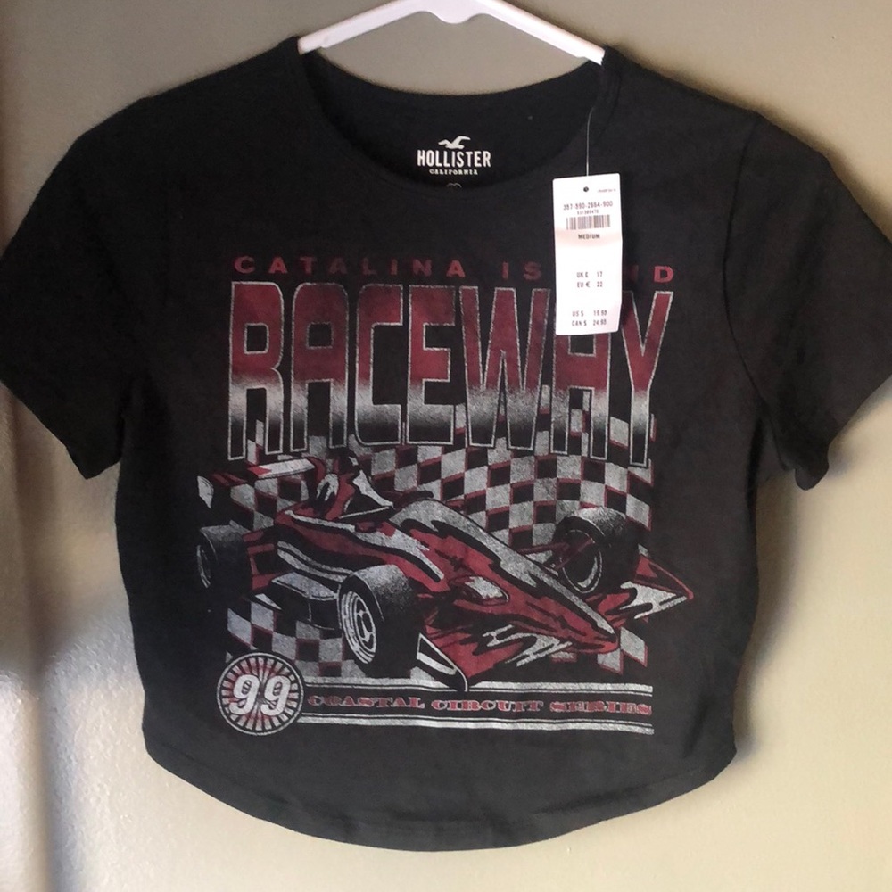 NWT Hollister Graphic Crop Top